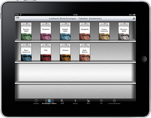 RA-Micro Lexbank auf Apple Ipad